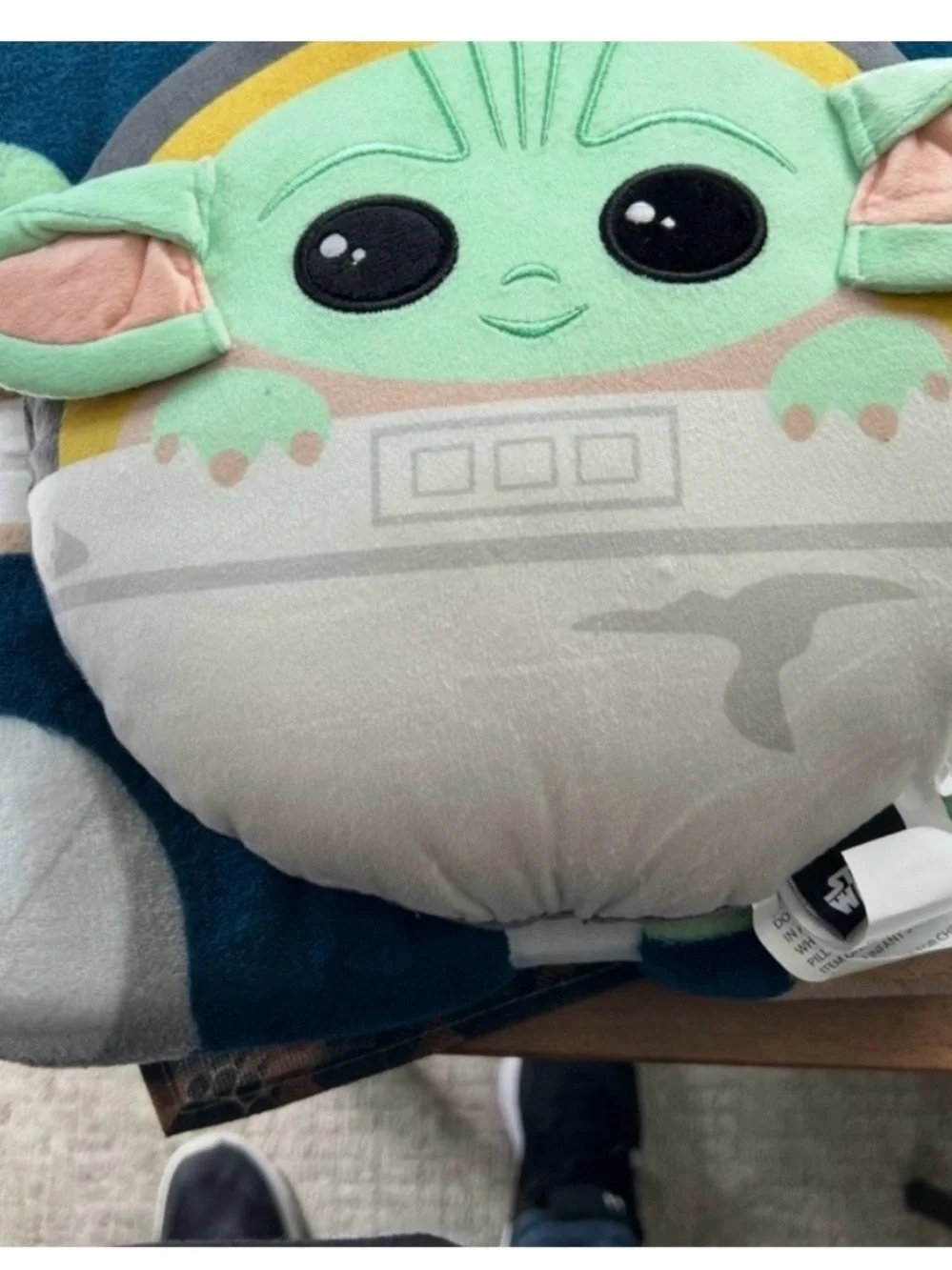 Star Wars The Mandalorian Grogu Plush Blanket & Pillow Set - Blue